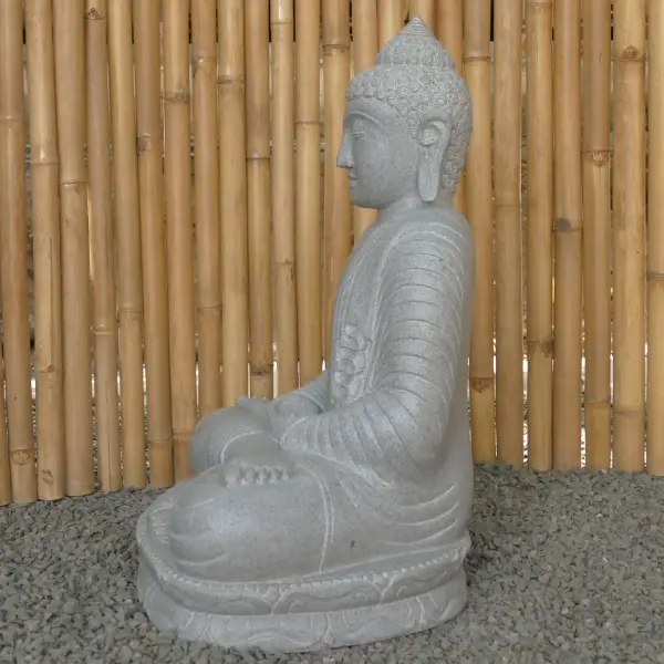 Product image 6 of the product “Seated Buddha made of Riverstone in Dhyana position - gesture of meditation, H. 80cm. ”